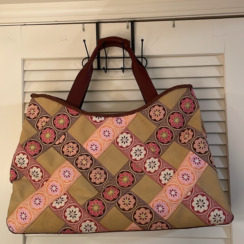 Hadley Pollet Large Zinnia Departure Leather Braided Weekender - Picture 6 of 16